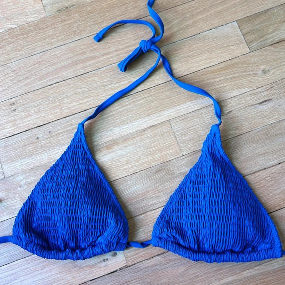 Blue Ribbed Bikini - Picture 3 of 7